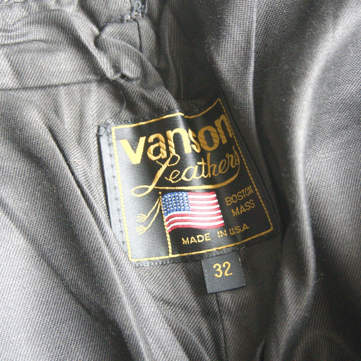 VANSON Leather Pants Thick Cowhide Brown Size 32