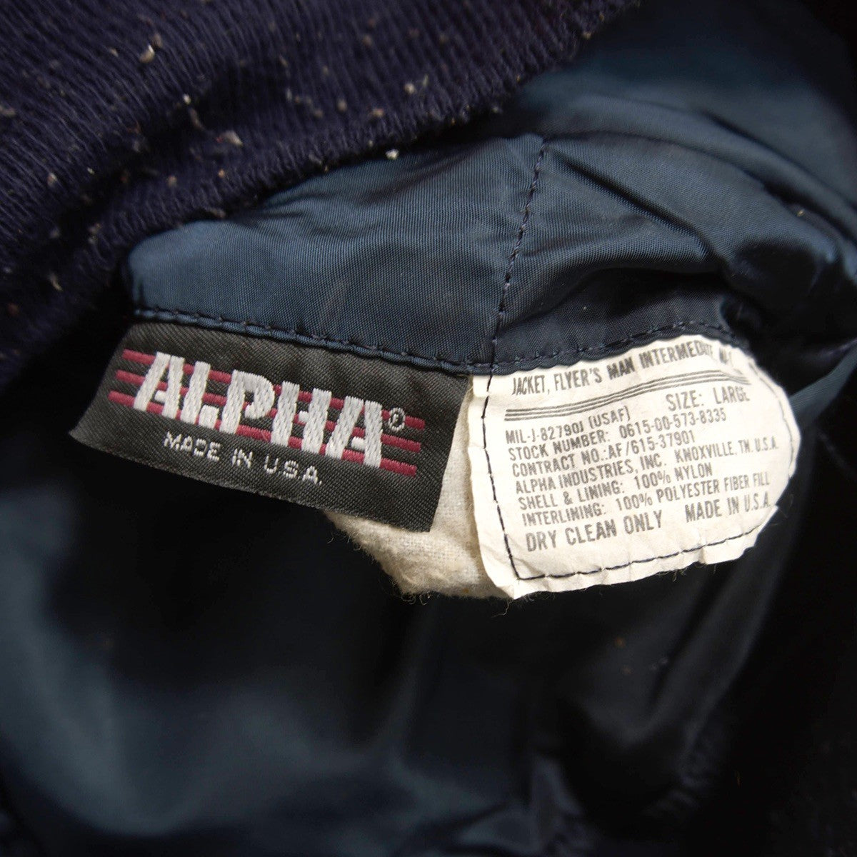 ALPHA INDUSTRIES 90s MA-1 Nylon Flight Jacket in USA Size L