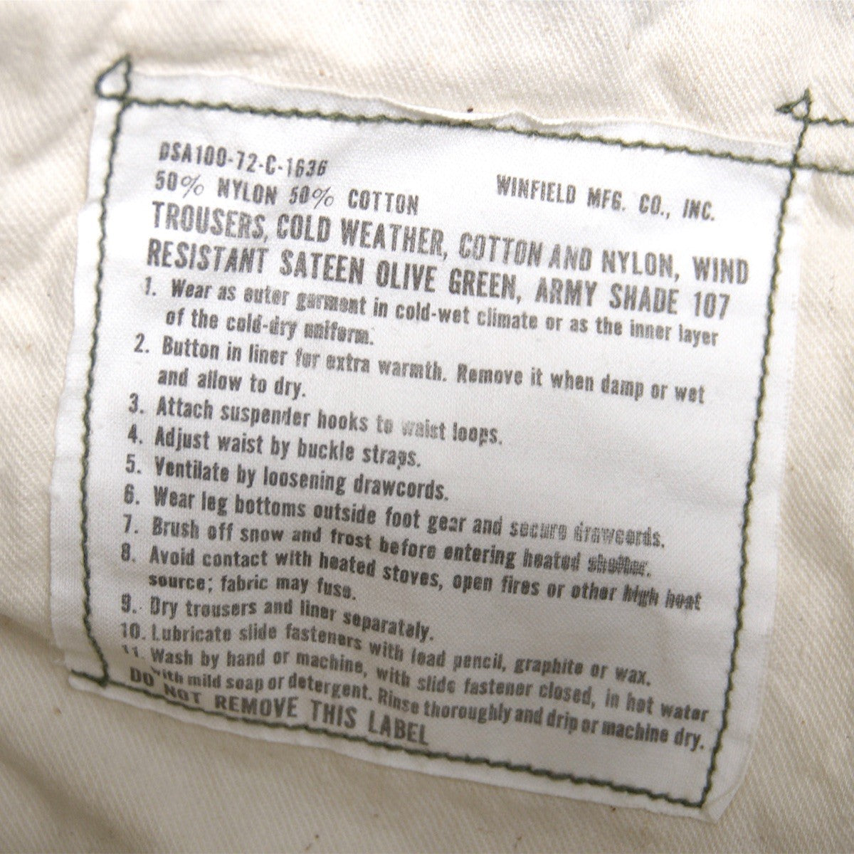 US ARMY 70s M-65 Field Cargo Pants Size SMALL/LONG