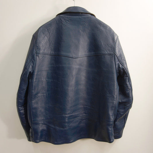 666 triple six LJM-1TF Wool Sheep Double Navy Blue Jacket Size 46
