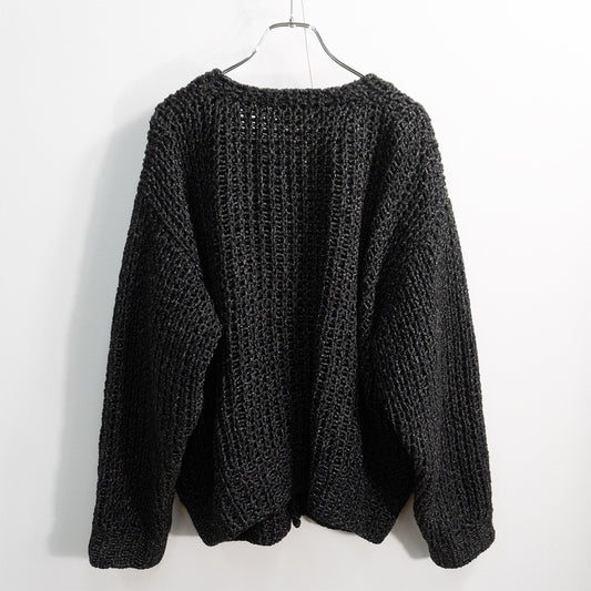 Y's for men 90s Acrylic Hand-Knit Cardigan