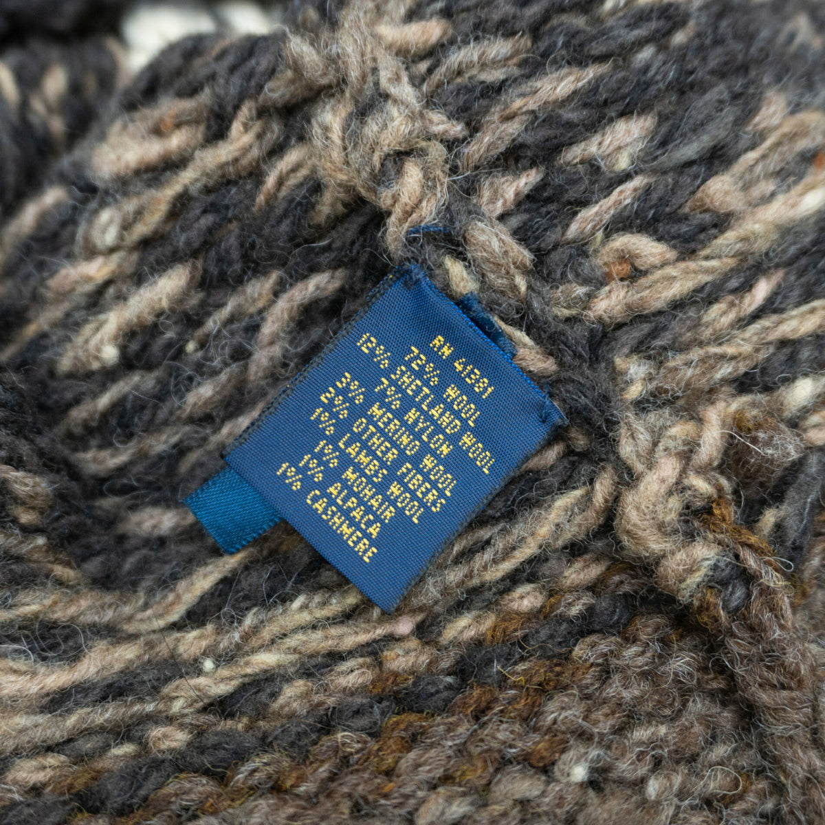 POLO RALPH LAUREN Handknit Shawl Collar Size L