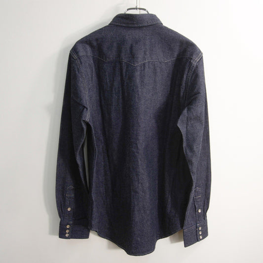 RRL Indigo Buffalo Denim Western Shirt Concho Size S