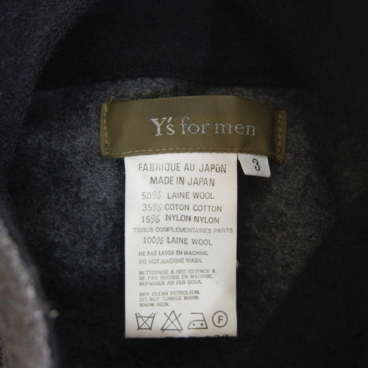 Y's for men Stand Collar Knit Jacket Size 3