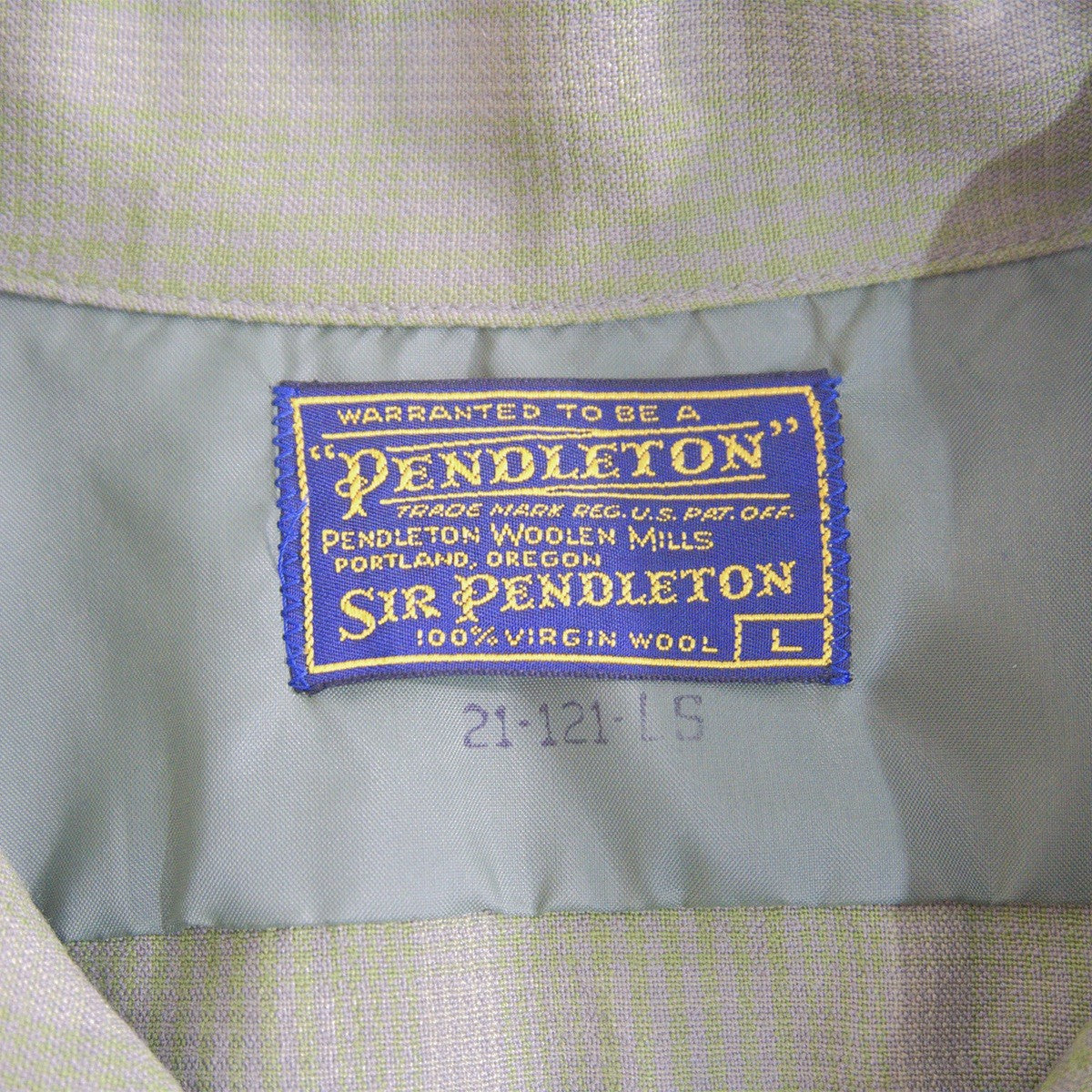 SIR PENDLETON 50s Open Collar Wool Boxy Shirt Size L