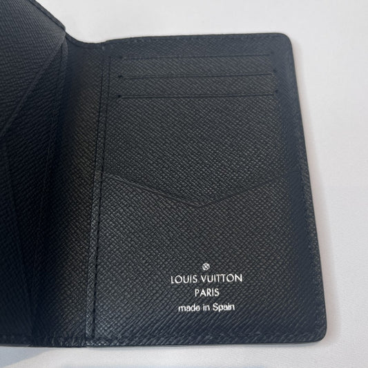 LOUIS VUITTON Epi Pocket Organizer Card Holder Black Card Case