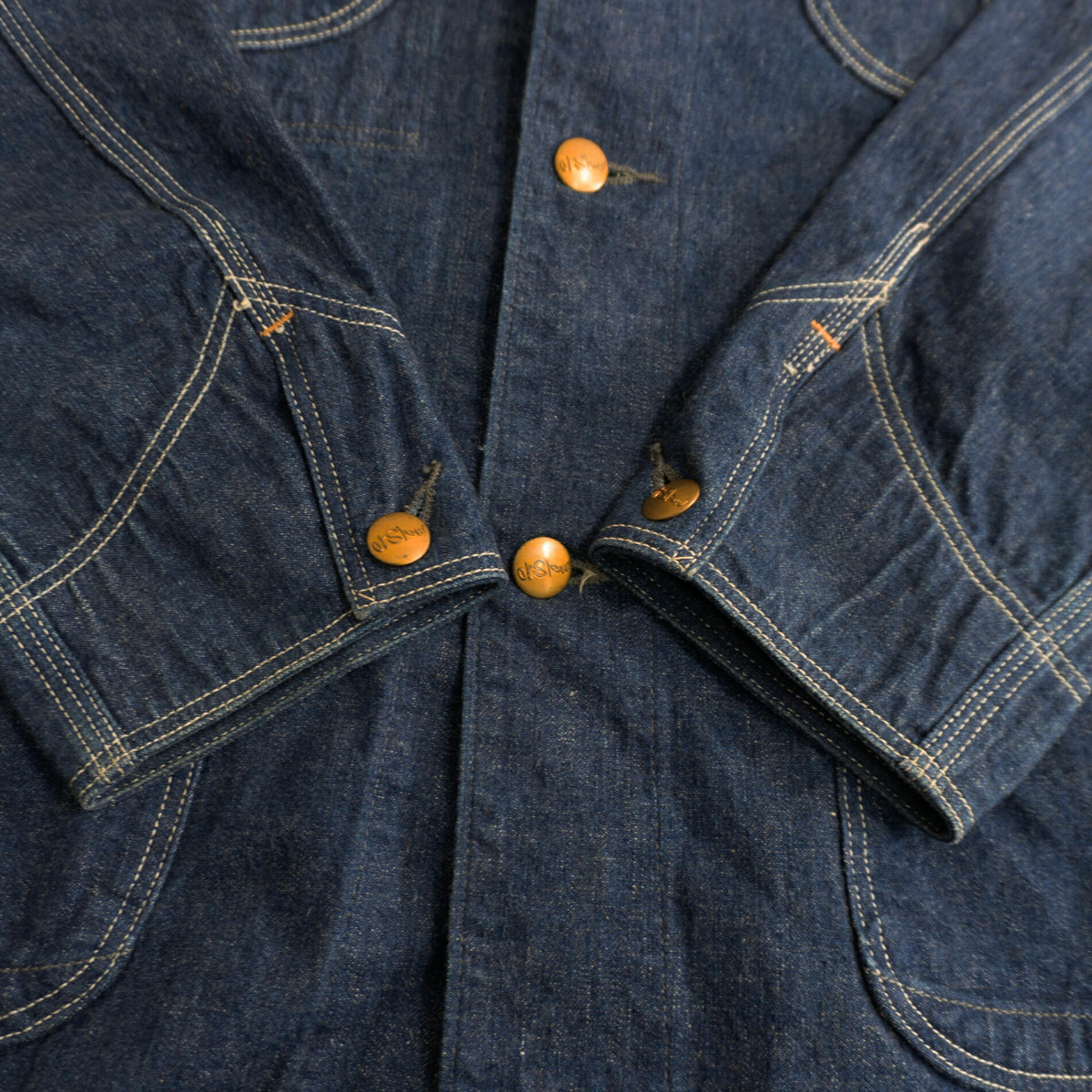 orSlow 50s Dark Indigo Denim Coverall Jacket Size 2