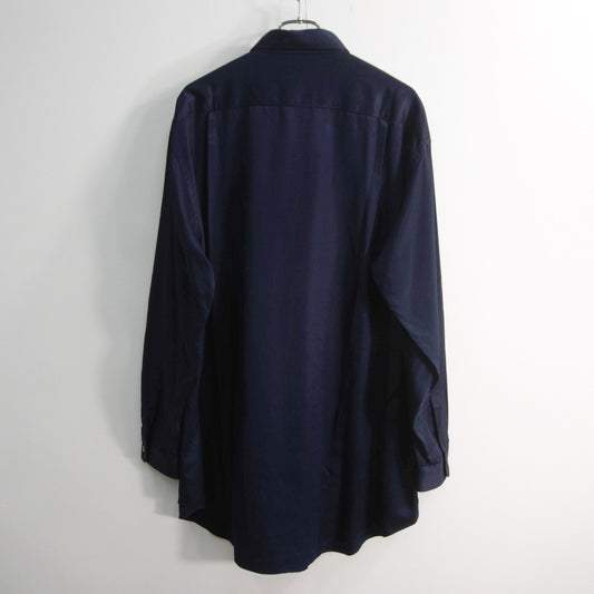 Y's for men Blue Oversized Rayon Long Sleeve Shirt