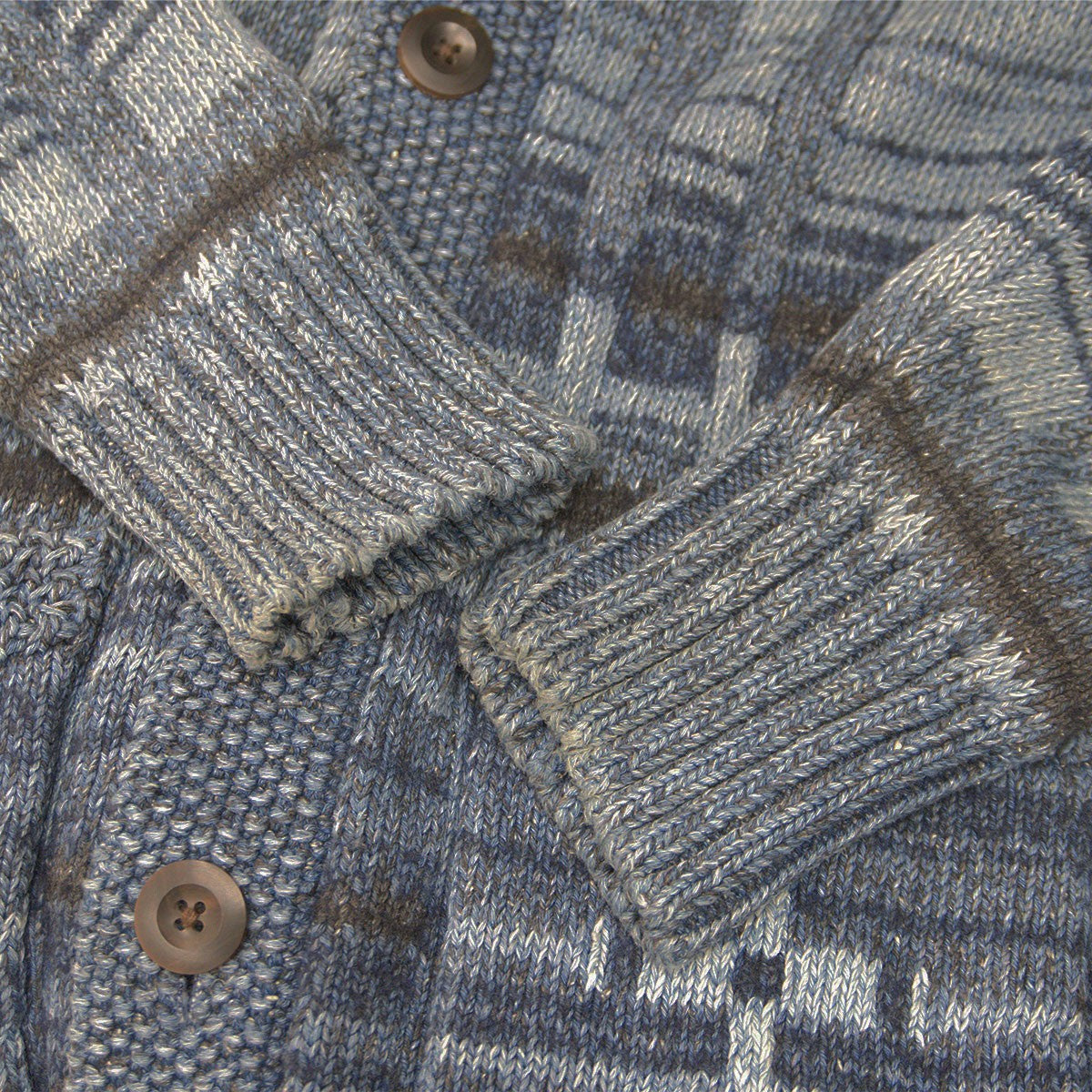 RRL Indigo Cotton Blend Shawl Collar Cardigan Size M