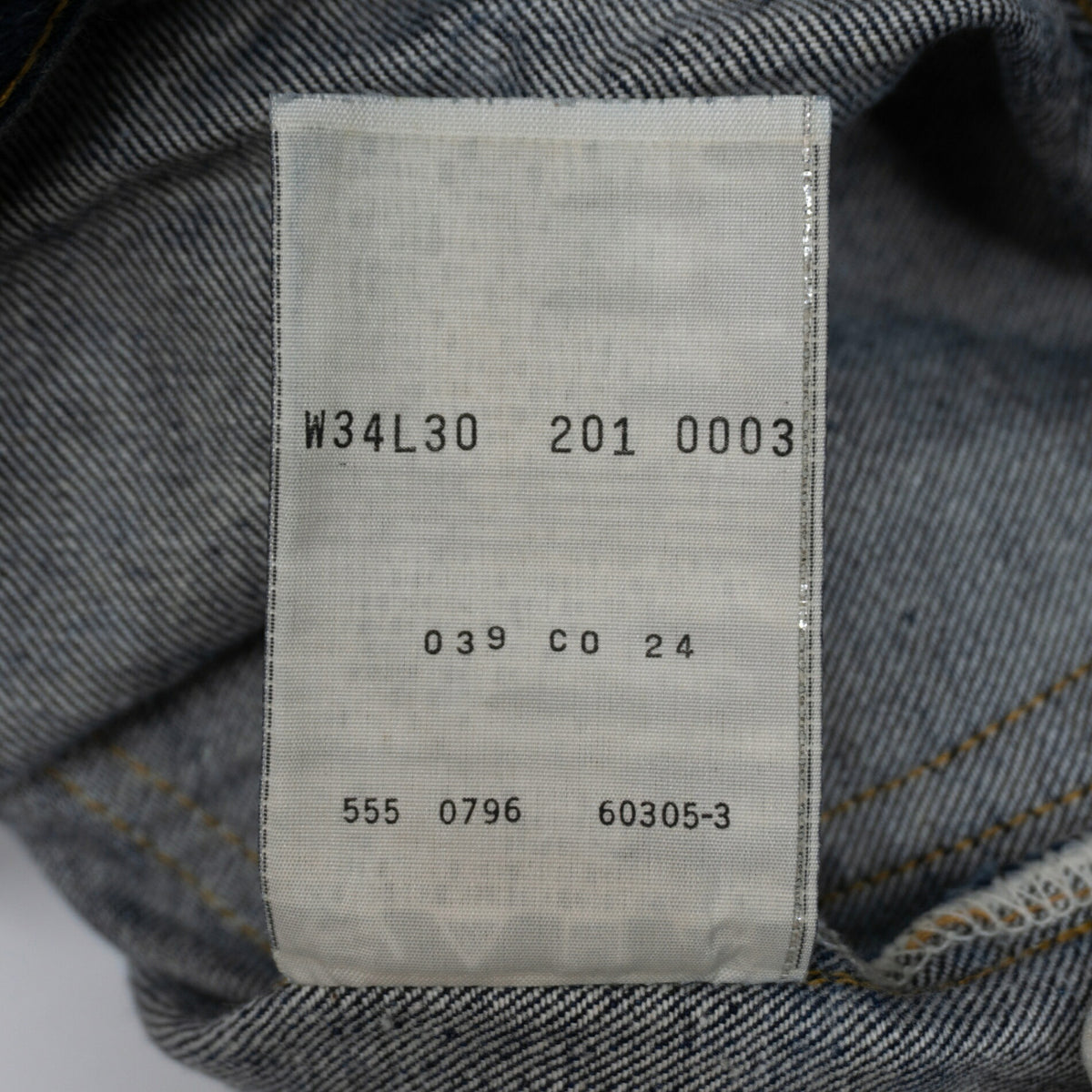 LEVI'S Valencia Made 201XX Big E Denim Jeans Size 34×30