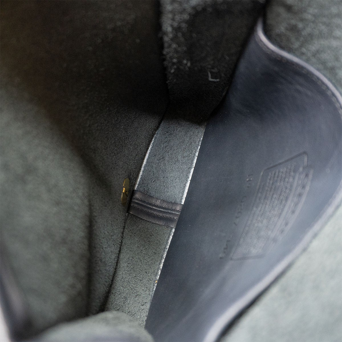 OLD COACH Turnlock Leather Flap Bag Navy