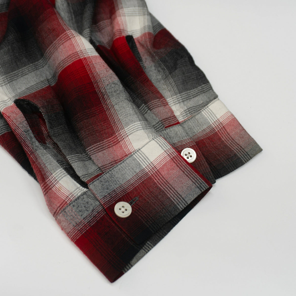 WACKO MARIA Rayon Ombre Check Open Collar Shirt Size M