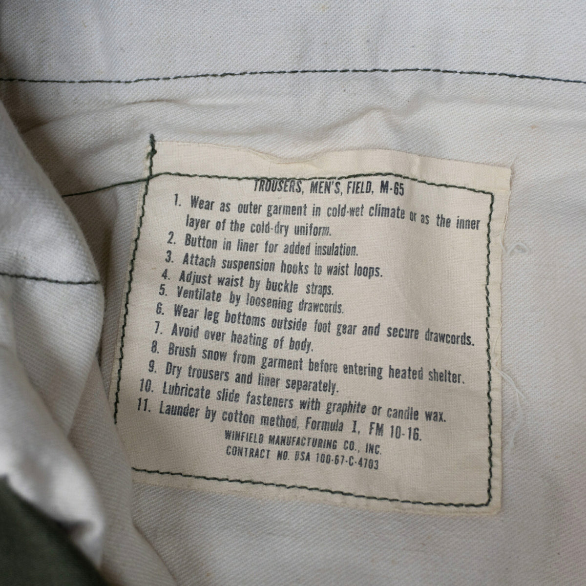 US ARMY 60s M-65 Field Cargo Pants Size SMALL-REGULAR