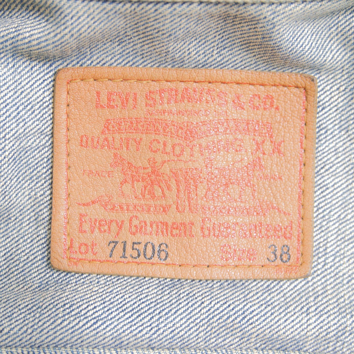 LEVI'S 1st 506XX Big E Made in Japan Denim Jacket Size 38
