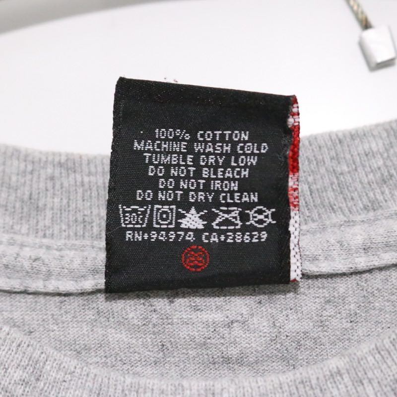 STUSSY 00s Rock My Gold Kids Photo T-Shirt Gray Size L
