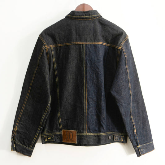 STUDIO D'ARTISAN 40th Suvin Gold Crazy Denim Jacket Size 44