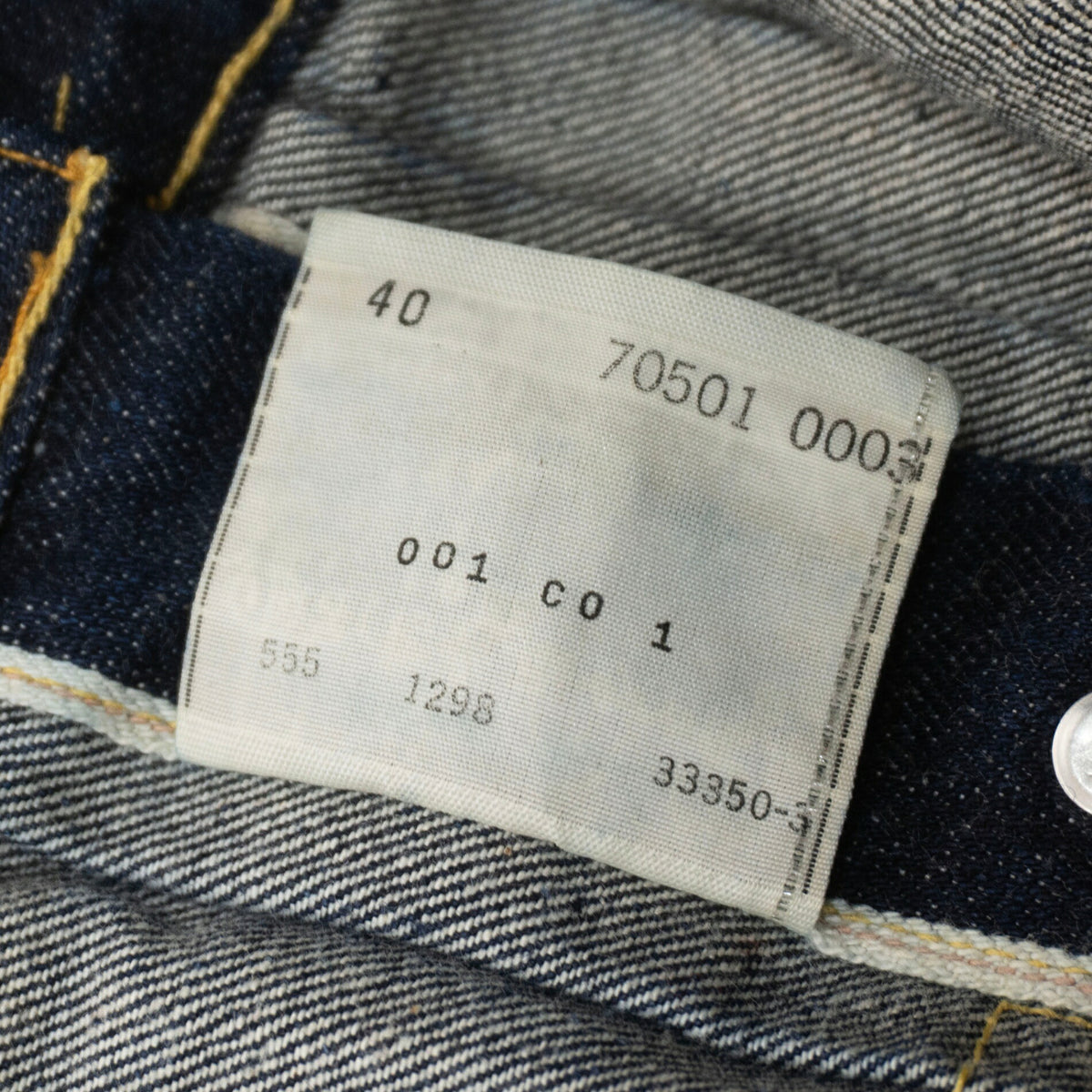 LEVI'S 506XX Big E Type 1 Denim Jacket Size 40