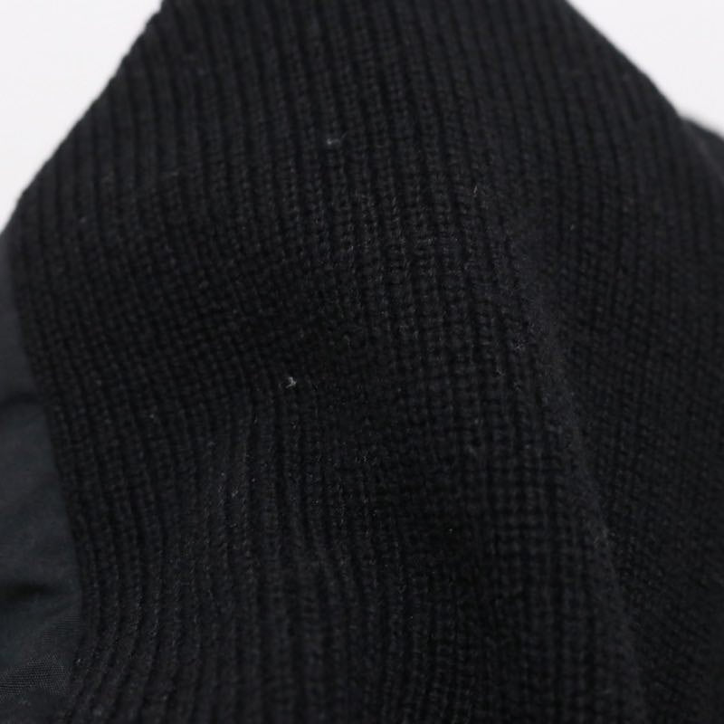 sacai 17AW Back Pleated Hybrid Knit Pullover Black Size 3
