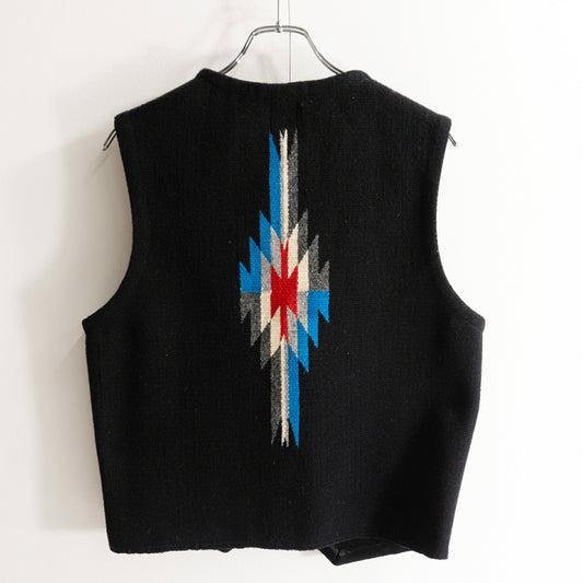 ORTEGA'S Black Wool Chimayo Vest Size 38