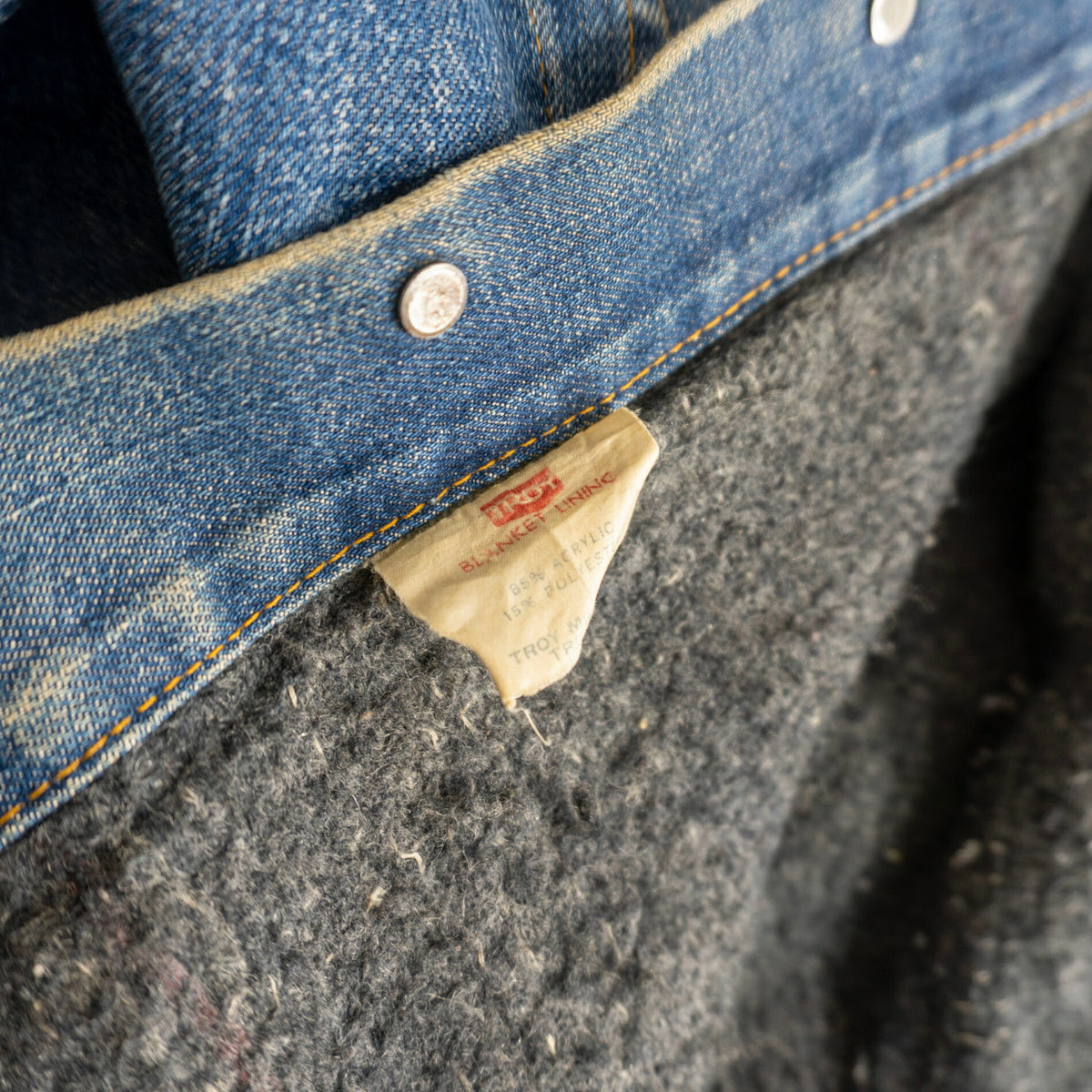 LEVI'S 70s 70505 4th Small E Blanket Denim Jacket