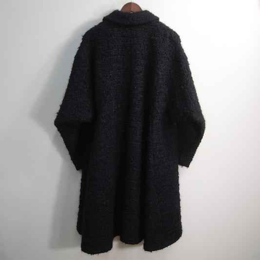 COMME des GARCONS Round Collar Tweed Wool Mohair Coat Size M