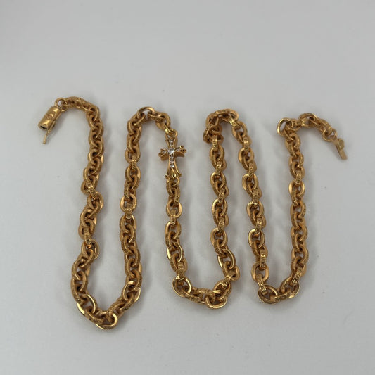 Chrome Hearts 22K Gold Paper Fat Chain Necklace