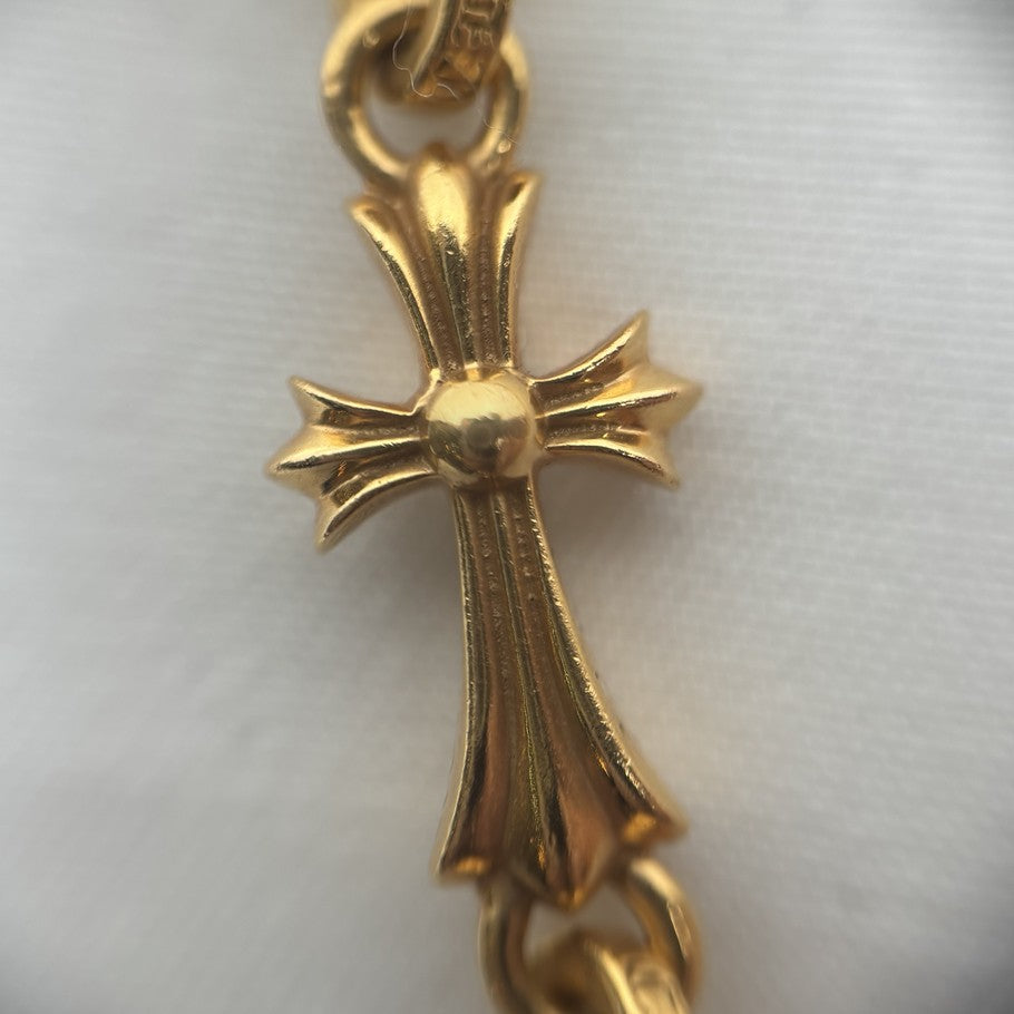 Chrome Hearts 22K Gold Paper Fat Chain Necklace