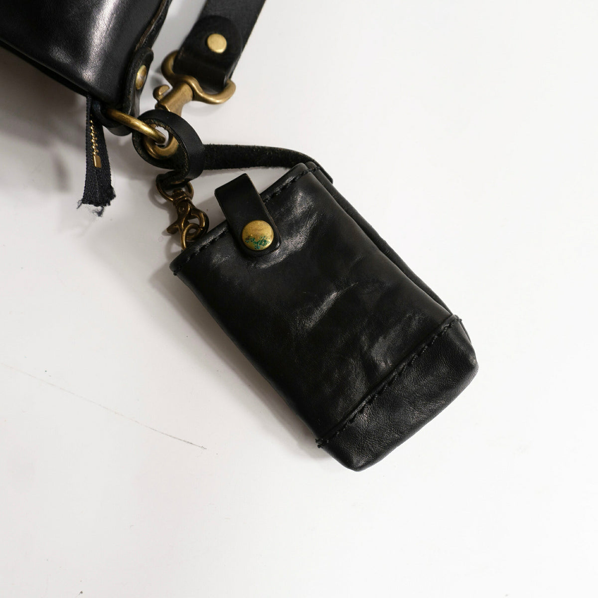 HERZ ORGAN Minerva Box Leather 2-Way Tote Bag Black