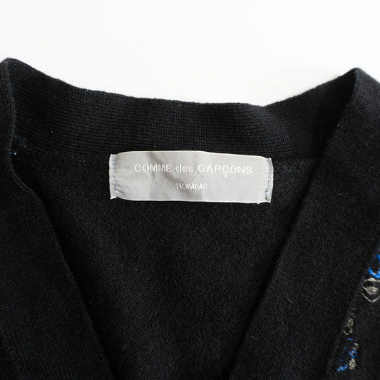 COMME des GARCONS HOMME AD2002 Wool Cardigan Black