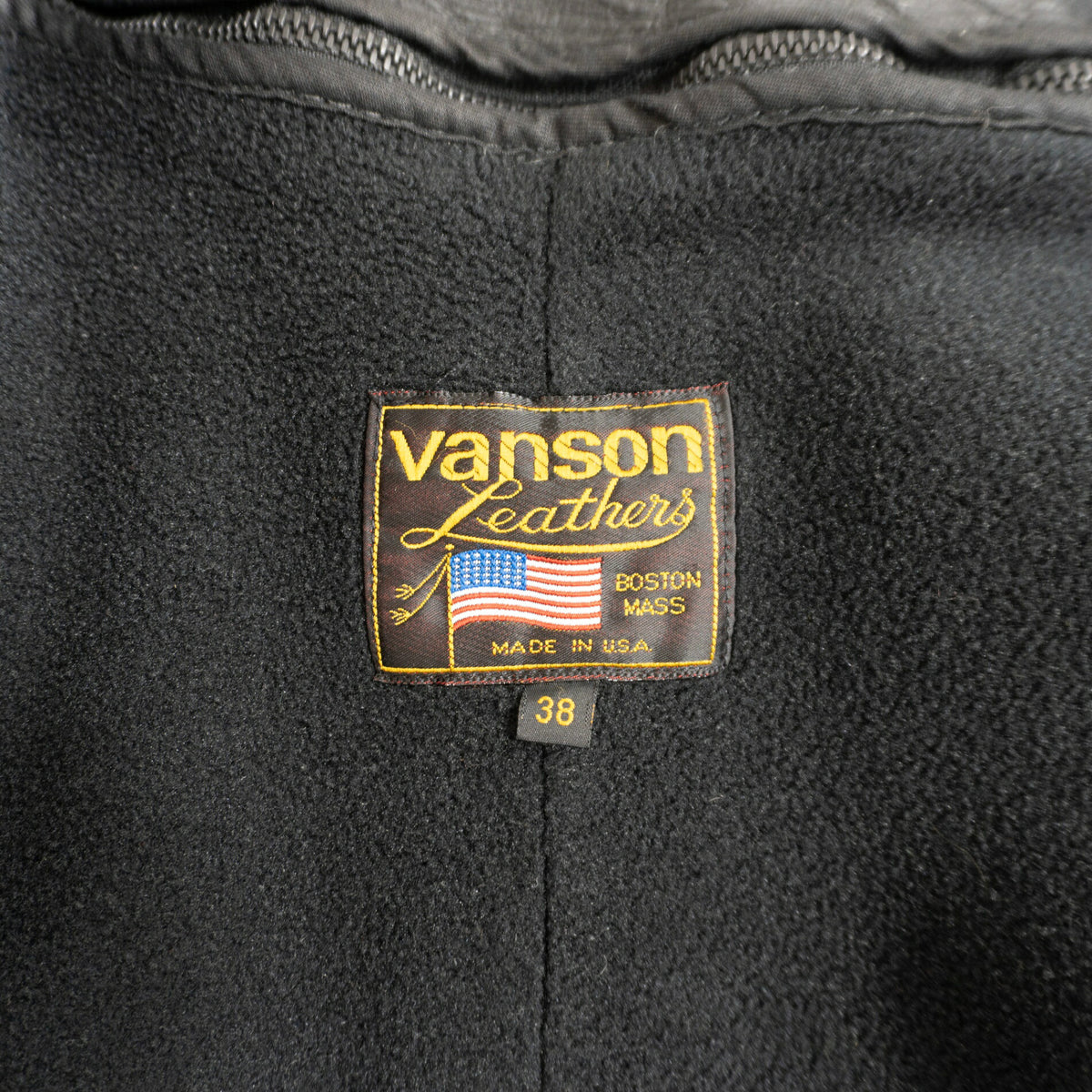VANSON Model B Competition Weight Leather Jacket Size 38