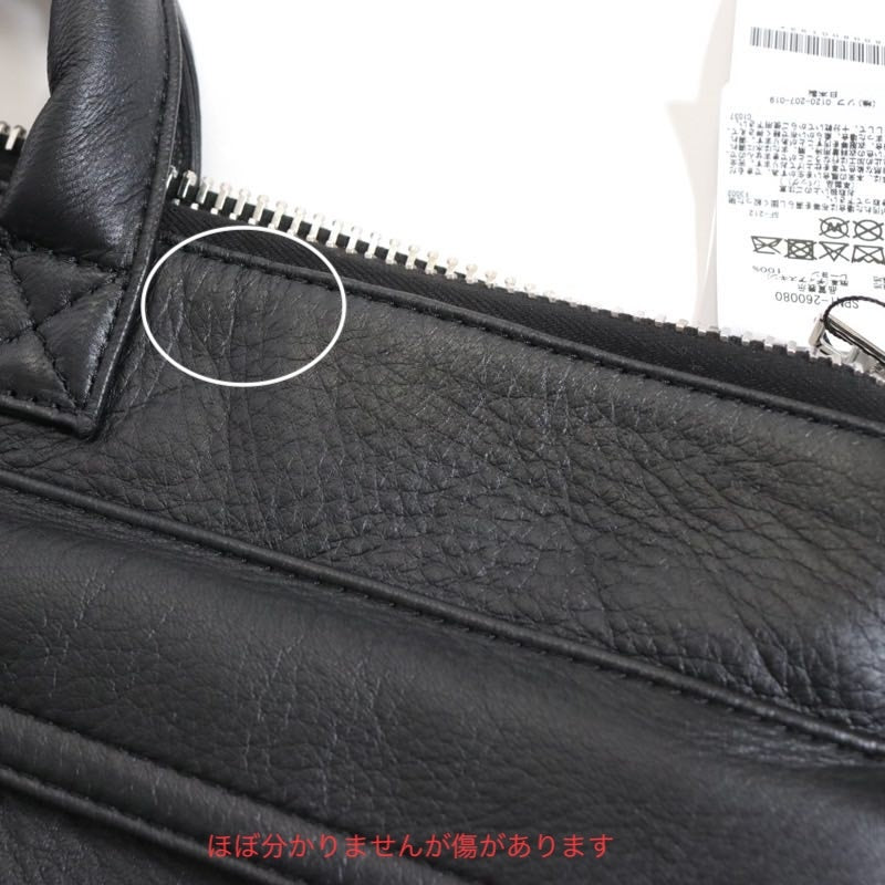 SOPHNET. 26SS Deerskin Leather Helmet Bag Black Size FREE