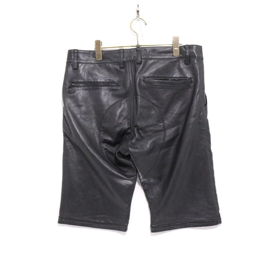 SASQUATCHfabrix. 11AW Leather Quilted Shorts Black Size M