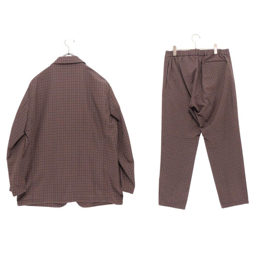 FACTOTUM 22SS Unconstructed Check Brown Blue Jacket Size 48/48