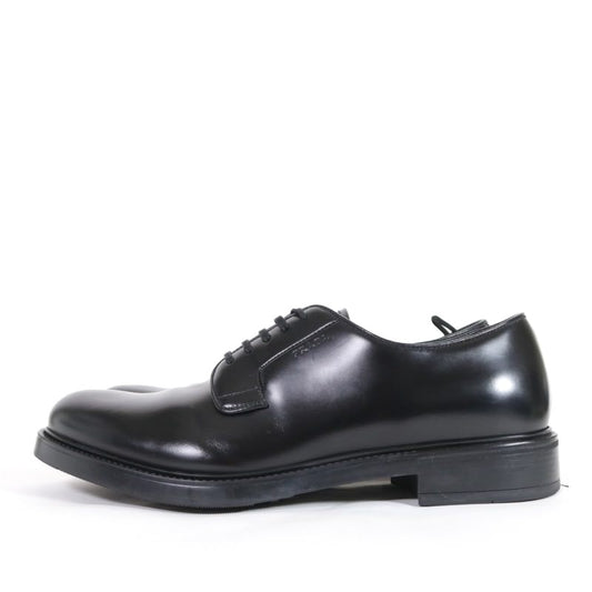 PRADA Black Leather Plain Derby Shoes DNC115 Size 28.0cm