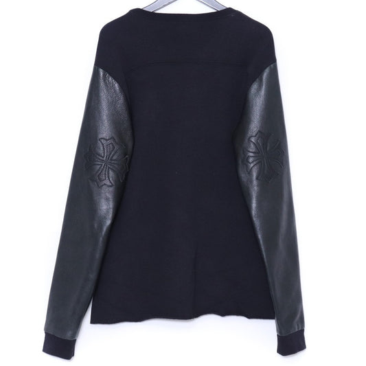 CHROME HEARTS Y NOT Cemetery Cross Sweatshirt Black Size L