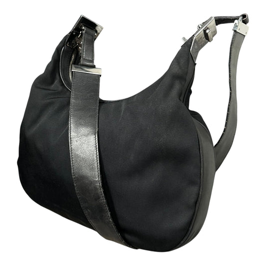 GUCCI 01SS Tom Ford 2way Nylon Leather Hobo Bag