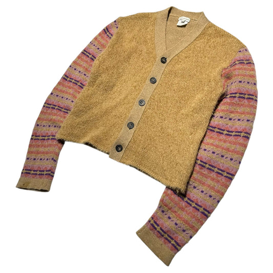DRIES VAN NOTEN 90s Mohair Wool Cardigan Beige Size L