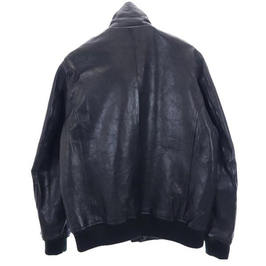 AVIREX Sheepskin Leather Jacket Black Size M