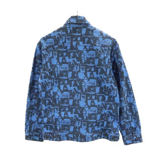 HYSTERICS Made in Japan All-Over Pattern Jacket Blue Size S
