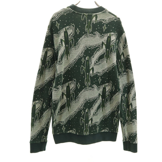 MAISON KITSUNE All-Over Pattern Sweatshirt Green Size S