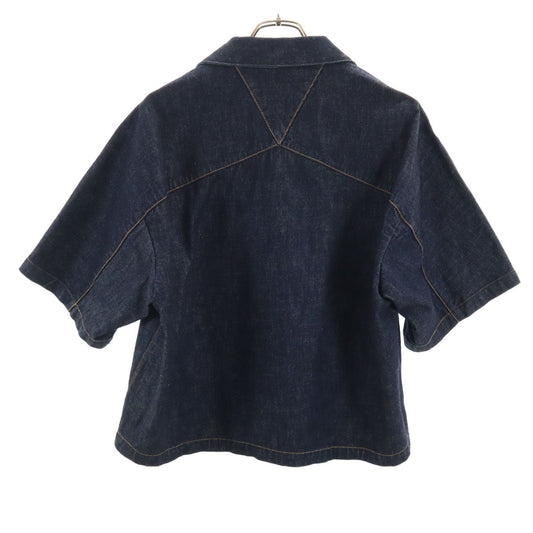 BOTTEGAVENETA Short Sleeve Denim Jacket Indigo Size L