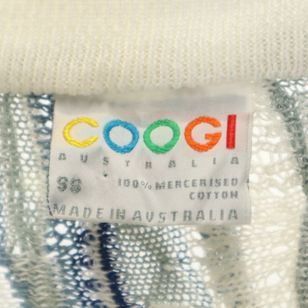 COOGI 90s Australian 3D Knit Shawl Cardigan White Size SS