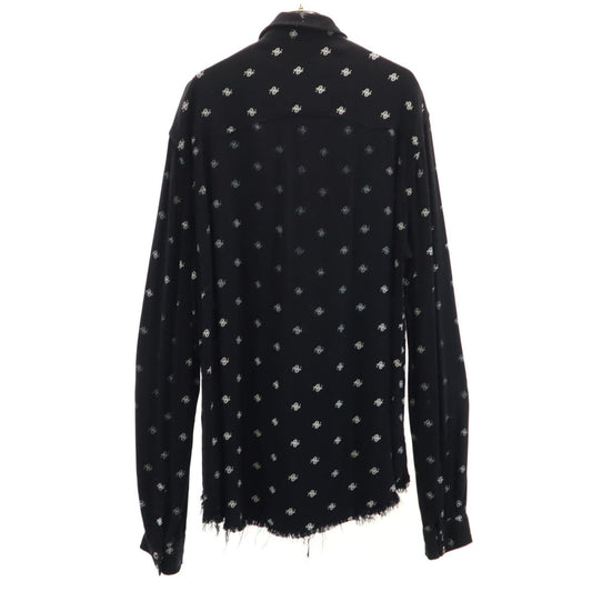 AMIRI USA-Made Patterned Long Sleeve Shirt Black Size L