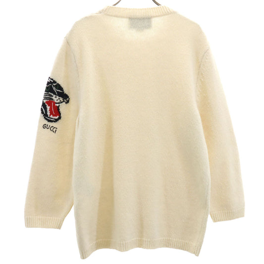 GUCCI Italian Tiger Long Sleeve Sweater Ivory Size M