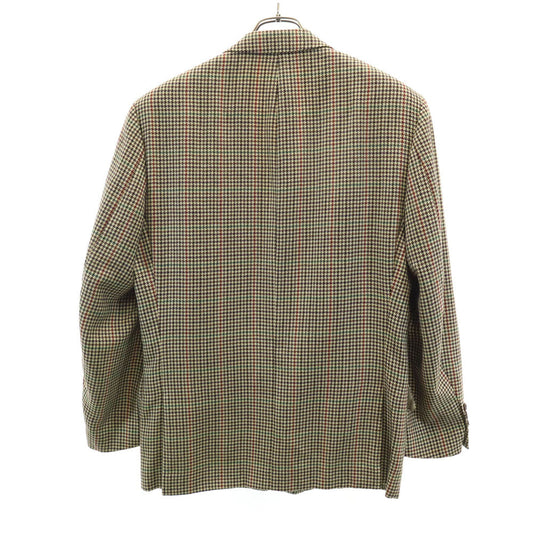 HUGO BOSS Wool Blend Houndstooth Blazer Beige Size XL