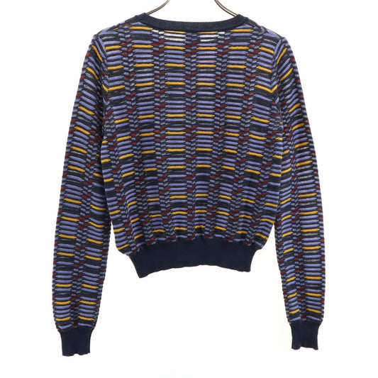 Missoni Patterned Long Sleeve Sweater Purple Size 40