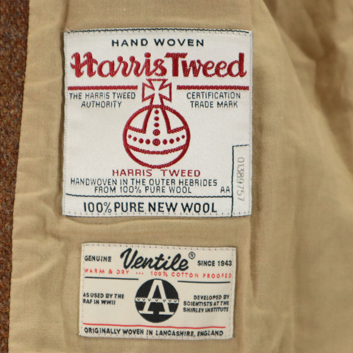 Nigel Cabourn Wool Harris Tweed Mallory Jacket Brown Size 8