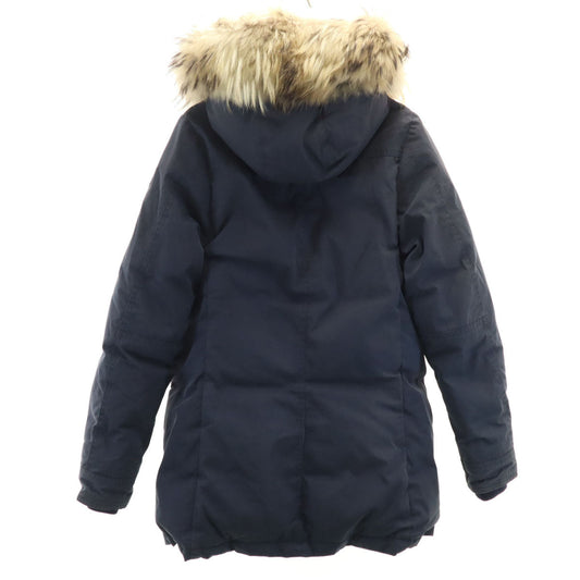 Pyrenex Raccoon Fur Trim Down Jacket Blue Size 38