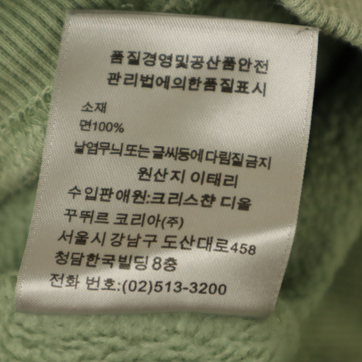 Dior CD Icon Embroidered Hoodie Dusty Mint Size L
