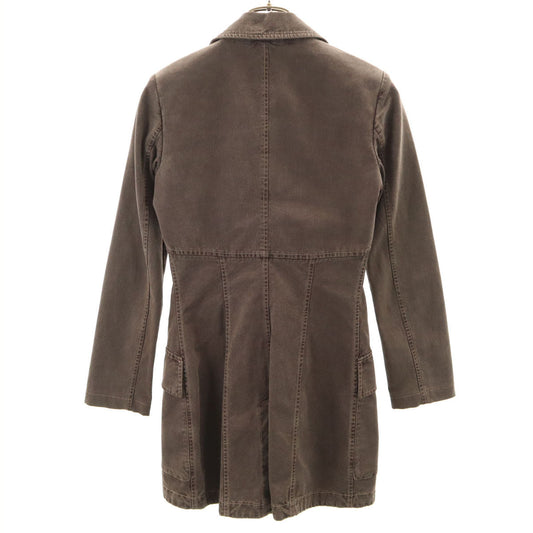 CHANEL Cotton Jacket Brown Size 34